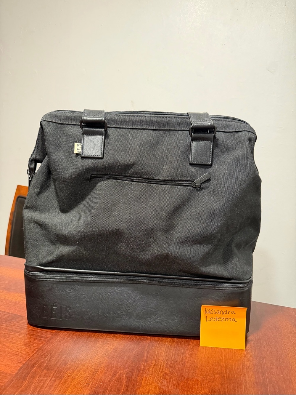 BEIS Mini Weekender Convertible in Black